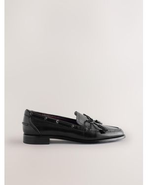 Next Tabitha Simmons X Urban Leather Bow Loafers - Black