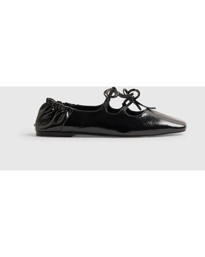 River Island Bow Square Toe Ballet Flats - Weiß