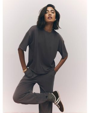 River Island Short Sleeve Soft Touch T-Shirt - Brown