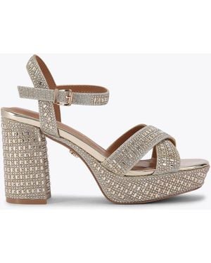 KG by Kurt Geiger Fleur Platform Sandals - Metallic