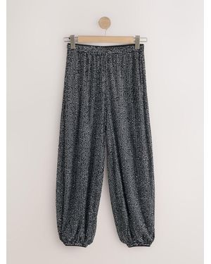 Next Sequin Cuffed Balloon Pants - Gray