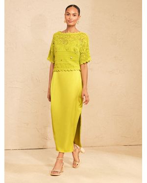 Love & Roses Petite Knitted Crochet 2 - Yellow