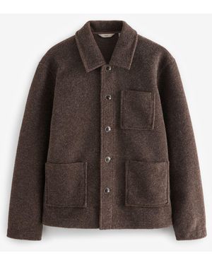 Next Borg Shacket With Woolmittel - Braun