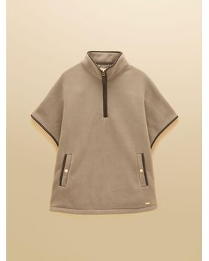 Joules Heritage Mink Polar Fleece Short Cape - Natural