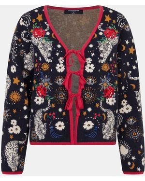 Accessorize Celestial Tie Front Cardigan - Blue