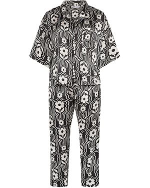 Yours Curve Yourse Curve Satin Pyjama-Set46-48 - Schwarz