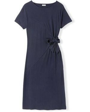 Celtic & Co. Linen Blend Knot Detail Dress - Blue