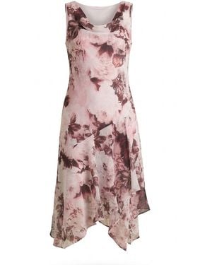 Gina Bacconi Adriana Floral Midi Dress - Pink