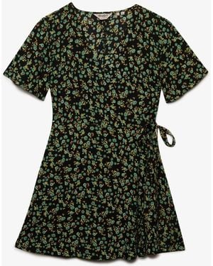 Superdry Mini Swing Wrap Dress - Green