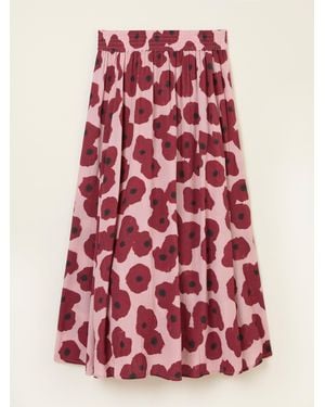 FatFace Fatface Millie Midi Skirt - Red