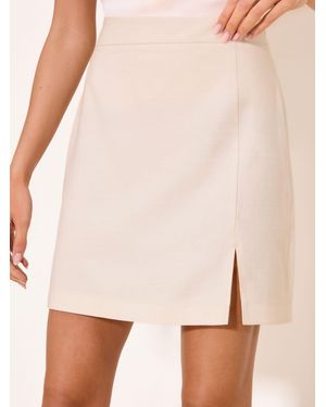 Lipsy Tailored Mini Skirt - White