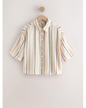 Next Relaxed Button Down Shirt - Natural
