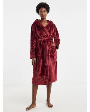 Figleaves Luxe Plush Robe - Red