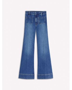 Boden Patch Pocket Flare Jeans - Blue