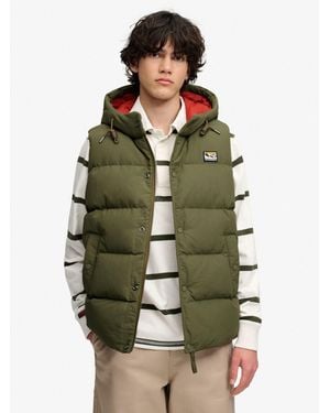 Superdry Hood Short Everest Gilet - Green