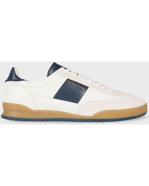 pspaulsmith Contrast Panel Leather Sneakers - White