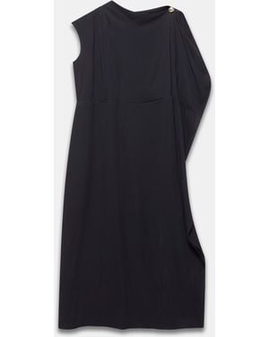 Mint Velvet Ruffle Midi Dress - Black