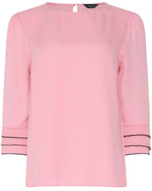 M&CO. M & Co Frill Sleeve Blouse - Pink