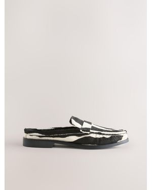 Next Forever Comfort Leather Ruched Mules - Multicolor