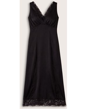 Baukjen Anoushka Satin Slip Dress - Black