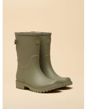 Joules Wistow Khaki Adjustable Mid Calf Wellies - Green