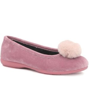 Jones Bootmaker Erika Pom Pom Slippers - Pink
