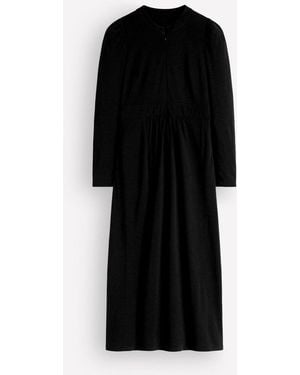 Boden Hope Zip Detail Jersey Dress - Black