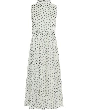 M Com Tiered Chiffon Midi Dress - White
