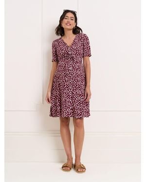 Seraphine Maternity & Nursing Tie Front Dress - Multicolor