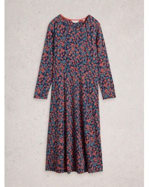 White Stuff Madeline Jersey Dress - Purple