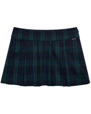 Superdry Mini Pleated Skirt - Blue