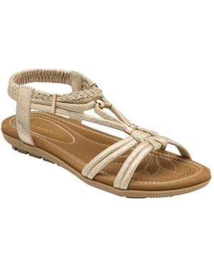 Lotus Flat Slingback Sandals - Natural