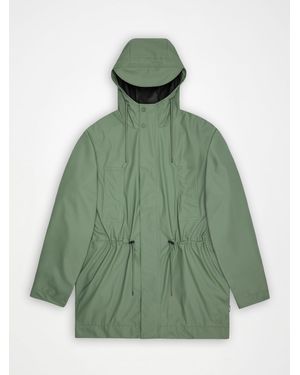 Rains Waterproof Bold Long Jacket - Green