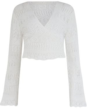 Pour Moi Crochet Multiway Cardigan Cover Up - White