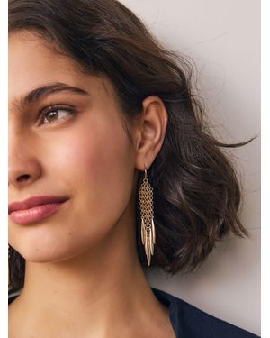 Next Chunky Tassel Earrings - Brown