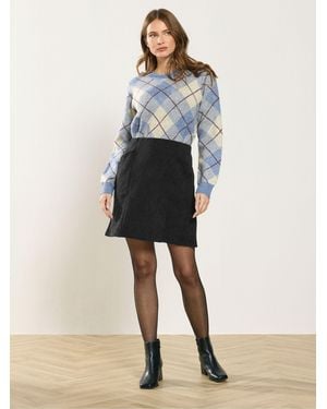 M Com Pocket Cord Skirt - White