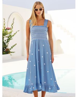 Aspiga Rhianna Embroidered Dress - Blue