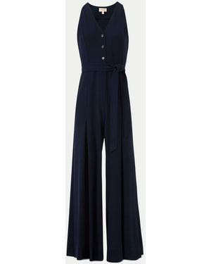 Jigsaw Sleeveless Tailored Jumpsuit - Blue