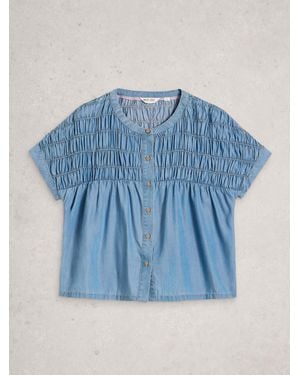 White Stuff Tammie Chambray Shirt - Blue
