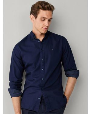 Hackett Tailored Fit Garment Dyed Oxford Shirt - Blue
