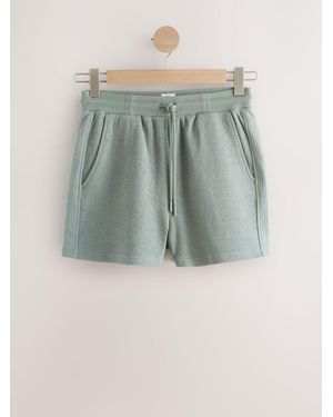 Next Textured Shorts - Green