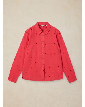 White Stuff Libby Organic Cotton Shirt - Red