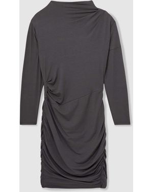 Reiss Ari Ruched Jersey Mini Dress - Gray