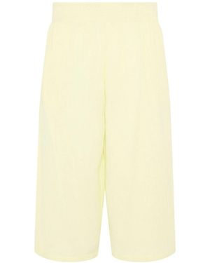 PixieGirl Petite Pixiegirl Cheesecloth Wide Leg Cropped Culottes - Yellow