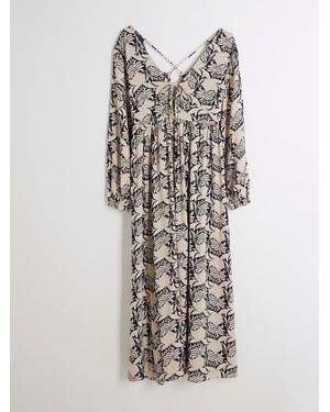 River Island Petite V-Neck Printed Maxi Dress - Black