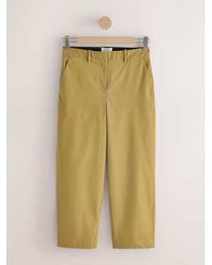 Next Tan N. Premium Barrel Leg Chino Pants - Yellow