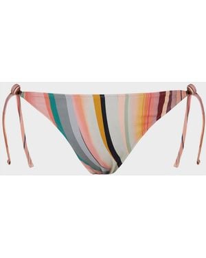 Paul Smith Signature Swirl Triangle Bikini Bottoms - Pink