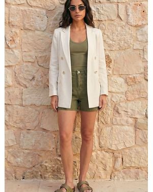Roman Linen Mix Blazer - Brown