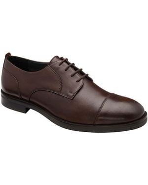 Frank Wright Leather Lace-Up Derby Shoes - Brown