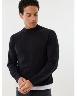 Threadbare Knitted Turtle Neck Sweater - Black